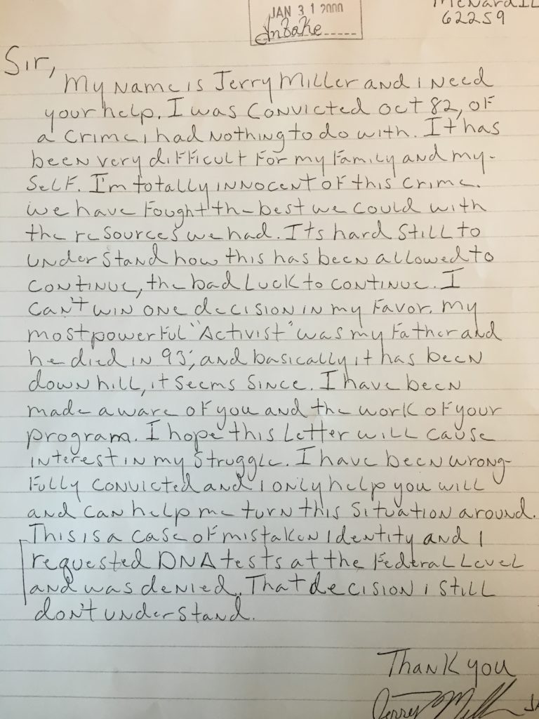 Jerry Miller Letter